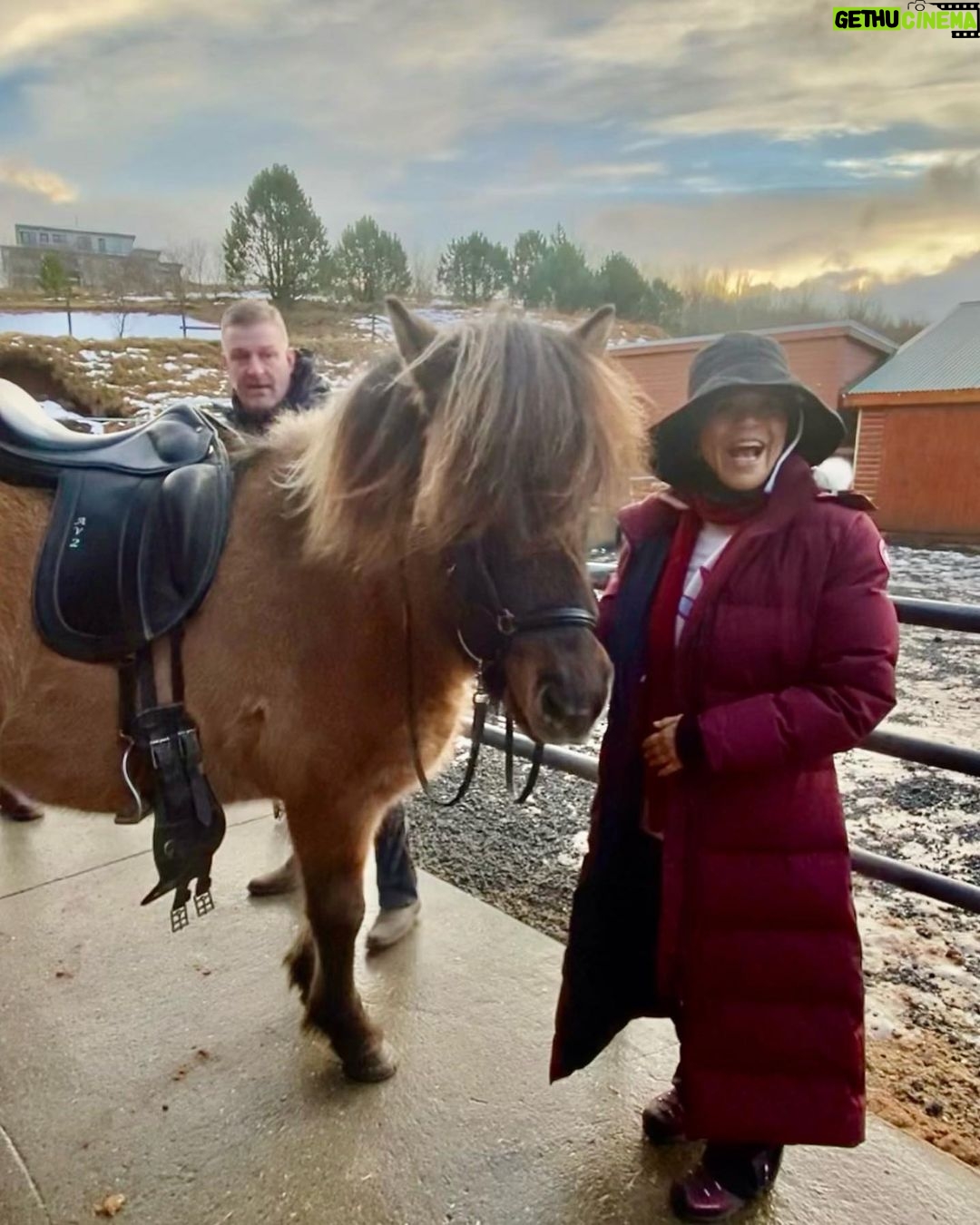 Rosie Perez - 4.8K Likes - I’m almost as tall as this grown ass beautiful #icelandichorse! Always wanted to see one of these rare beauties in person. Another dream come true! Loving this trip! @flightattendantonmax @hbomax @kaleycuoco