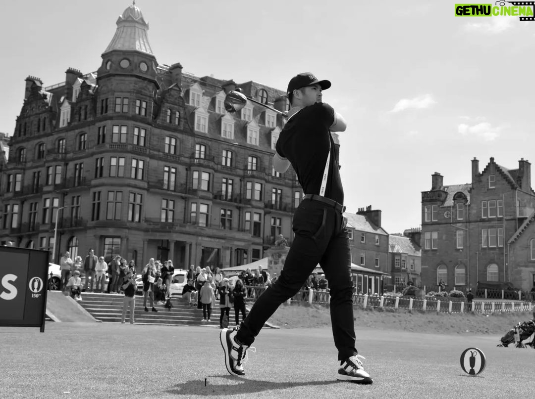 Ross Butler Instagram - Played golf at the oldest course in history with my @boss family. In other words, I drank some really good scotch and sucked at golf in front of the people who invented the sport at the oldest course in history. #BeYourOwnBOSS The Old Course, St Andrews.
