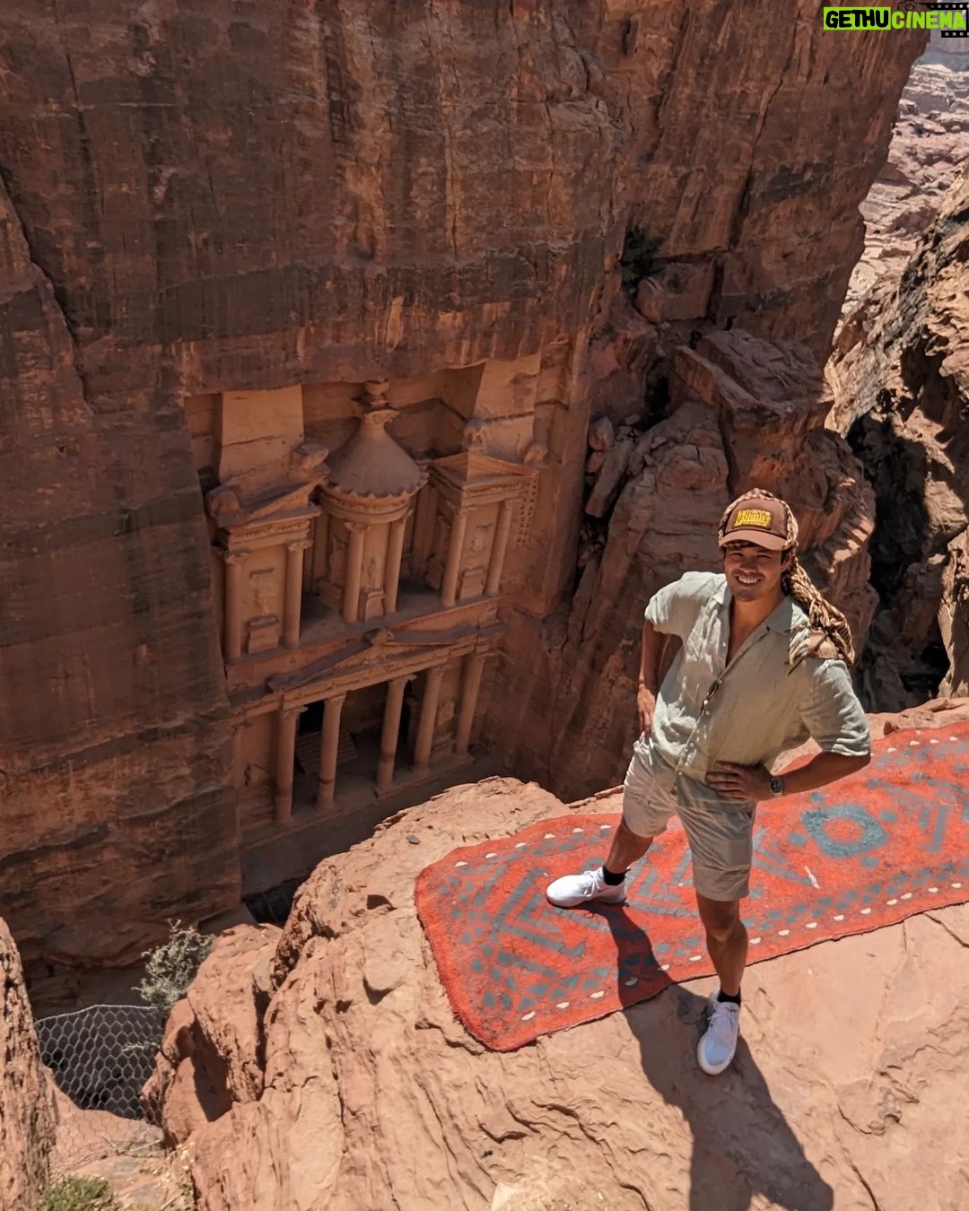 Ross Butler Instagram - Look at that rock! Day 1 Jordan: Petra Petra Archeological Park