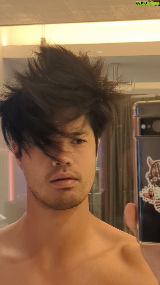 Ross Butler Instagram - this is my literal morning hair. my literal, anti gravity, mind of it's own, anime main character, little mermaid underwater CGI hair. I don't get it how it happens. Amman, Jordan