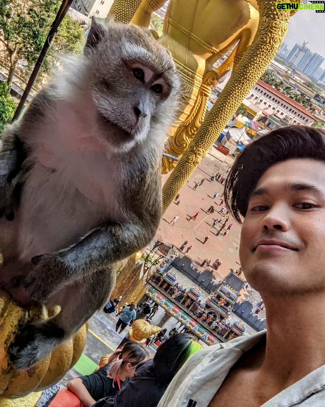 Ross Butler Instagram - daddy long neck starstruck in KL Batu Caves Temple, Gombak, Selangor, Malaysia