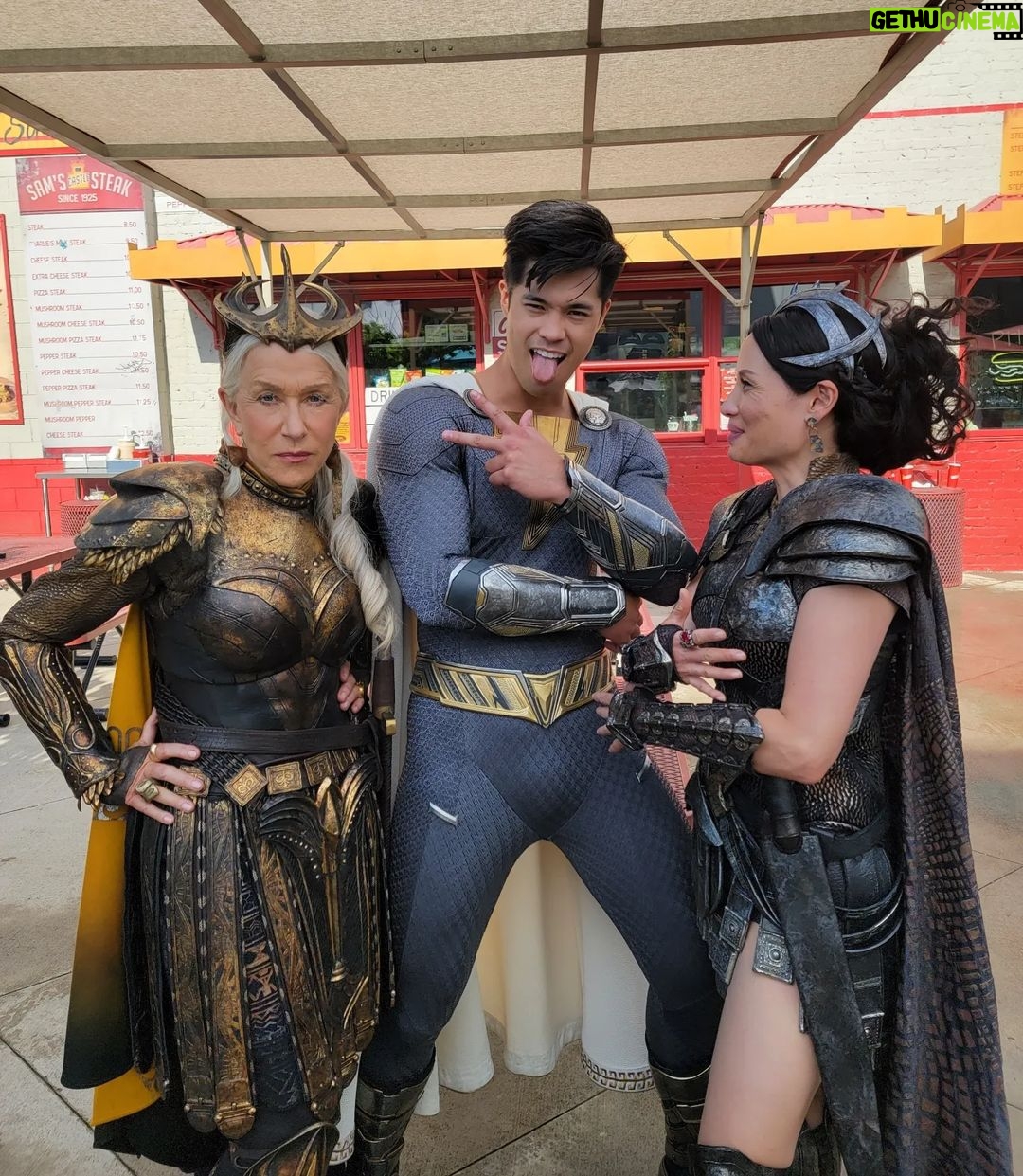 Ross Butler Instagram - Found a couple of goddesses. We beefed for a bit. Got over it. Kinda. Go see Shazam 2 in theaters if you want the tea.