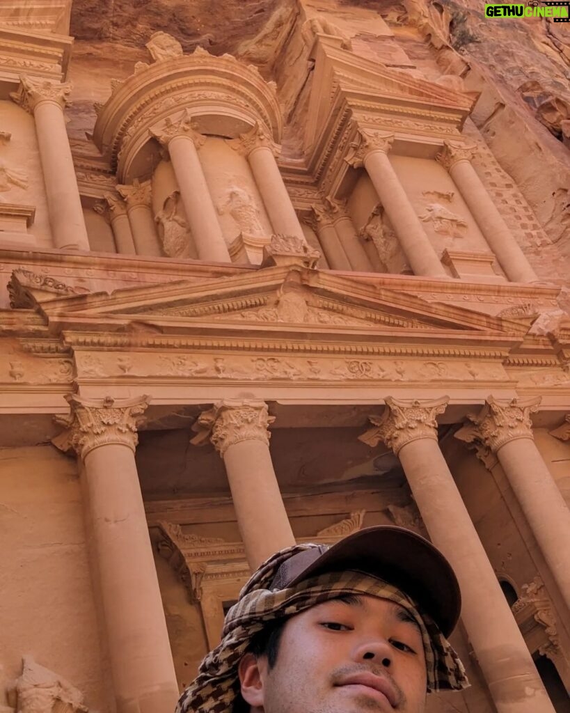 Ross Butler Instagram - Look at that rock! Day 1 Jordan: Petra Petra Archeological Park