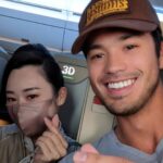 Ross Butler Instagram - My first time on @starluxairlines the new airline from one of my favorite places in the world, Taiwan! Plane was amazing, I could actually lay down fully without my feet hitting the back of the chair in front of me. Big W. Crew was so friendly, had to grab a selfie with Ann. Food was next level. Only bad thing was apparently the movie my mom was watching in the last slide. Or she was just really invested. Thanks for having me! @starluxairlinesus