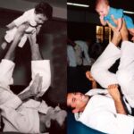 Royce Gracie Instagram - 1952 (Hélio e Rorion) x 1998 (khonry e Royce). Hoje no Das Antigas do Papo de Luta relembrei a foto que fiz com Khonry Gracie e seu pai Royce, simulando a histórica foto de seu avô, Hélio com o tio Rorion, 46 anos antes. @khonrygracie Reposted from @alonsopvt