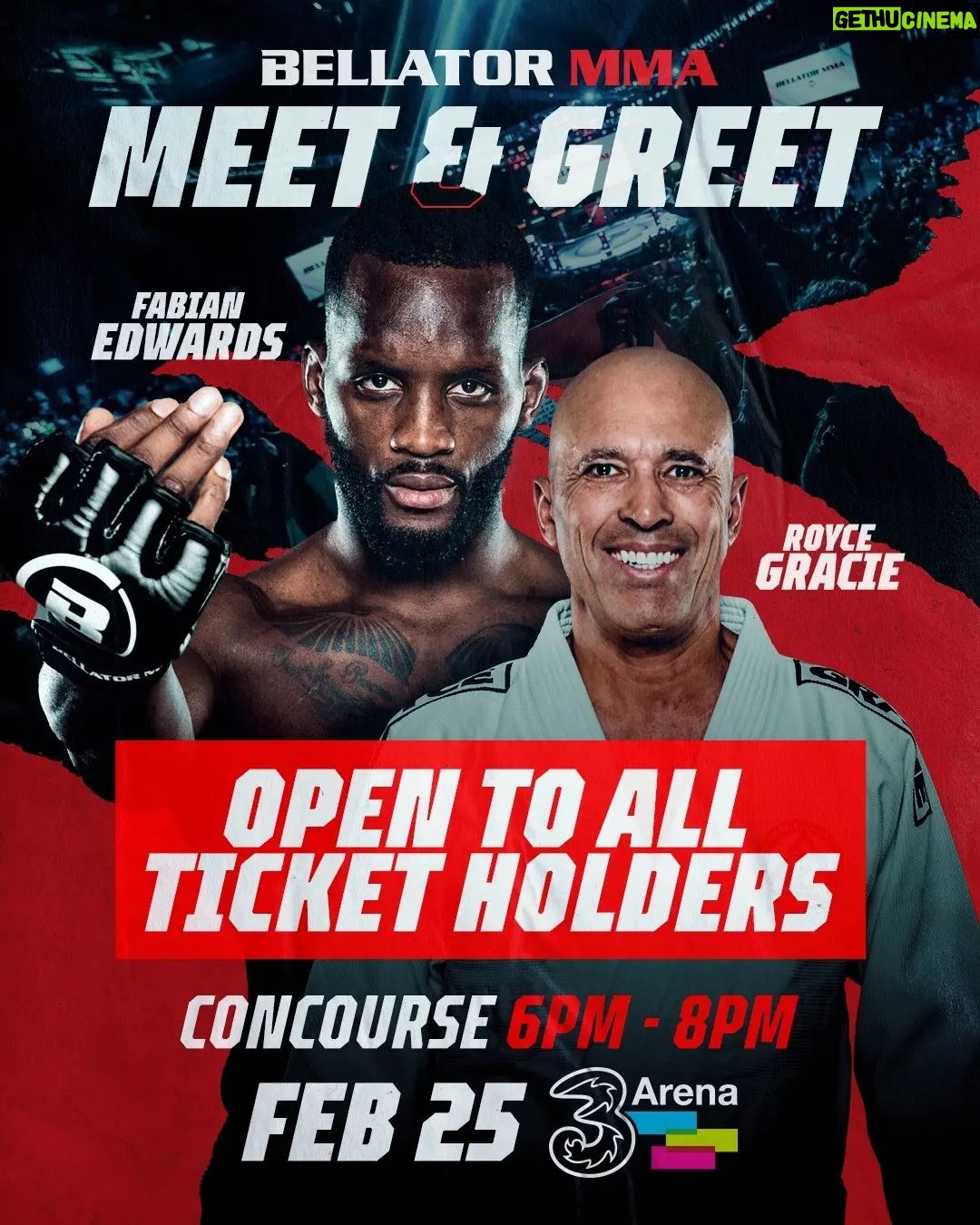 Royce Gracie Instagram - 🌇 𝑫𝒖𝒃𝒍𝒊𝒏 𝑴𝒆𝒆𝒕 𝒂𝒏𝒅 𝑮𝒓𝒆𝒆𝒕 🇮🇪 #Bellator291 ticket holders can meet MMA legend @RealRoyce and Bellator contender @Fabian_EdwardsMMA before the fights this Saturday at The @3ArenaDublin. Reposted from @bellatormma