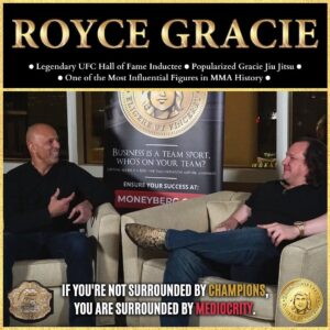 Royce Gracie Instagram - A mediocre environment leads to a future of mediocre results.

A champion environment eventually leads to champion results. @realroyce 

It won't happen over night. But if you don't earn your spot in the best environments, it won't happen at all. 

And if it's not clear you're one of these people,

You would simply not be allowed in those environments.

You need to EARN your continued right to be among high quality peers,

If you want to experience a high quality life.

The best place to start is with the right strategy.

Speak to my head coach. Apply here -> @derekmoneyberg

-—
🏆 Coaching 10,000+ Elite Clients
📩 DM me “WEALTH” to learn more and earn more 🏆💰🤔
👉🏻 ⁣⁣⁣⁣⁣⁣⁣⁣⁣⁣⁣⁣⁣⁣⁣⁣⁣⁣⁣ Follow me, @derekmoneyberg!
-—
⁣⁣⁣⁣⁣⁣⁣.
.
#entrepreneur #success #motivation #motivationalquotes #hustle #grind #hardwork #motivationmonday #entrepreneur #entrepreneurquotes #entrepreneurship #workhard #dedication #dedicated #business #riseandgrind #leadership #quotes #passion #successquotes #mindset