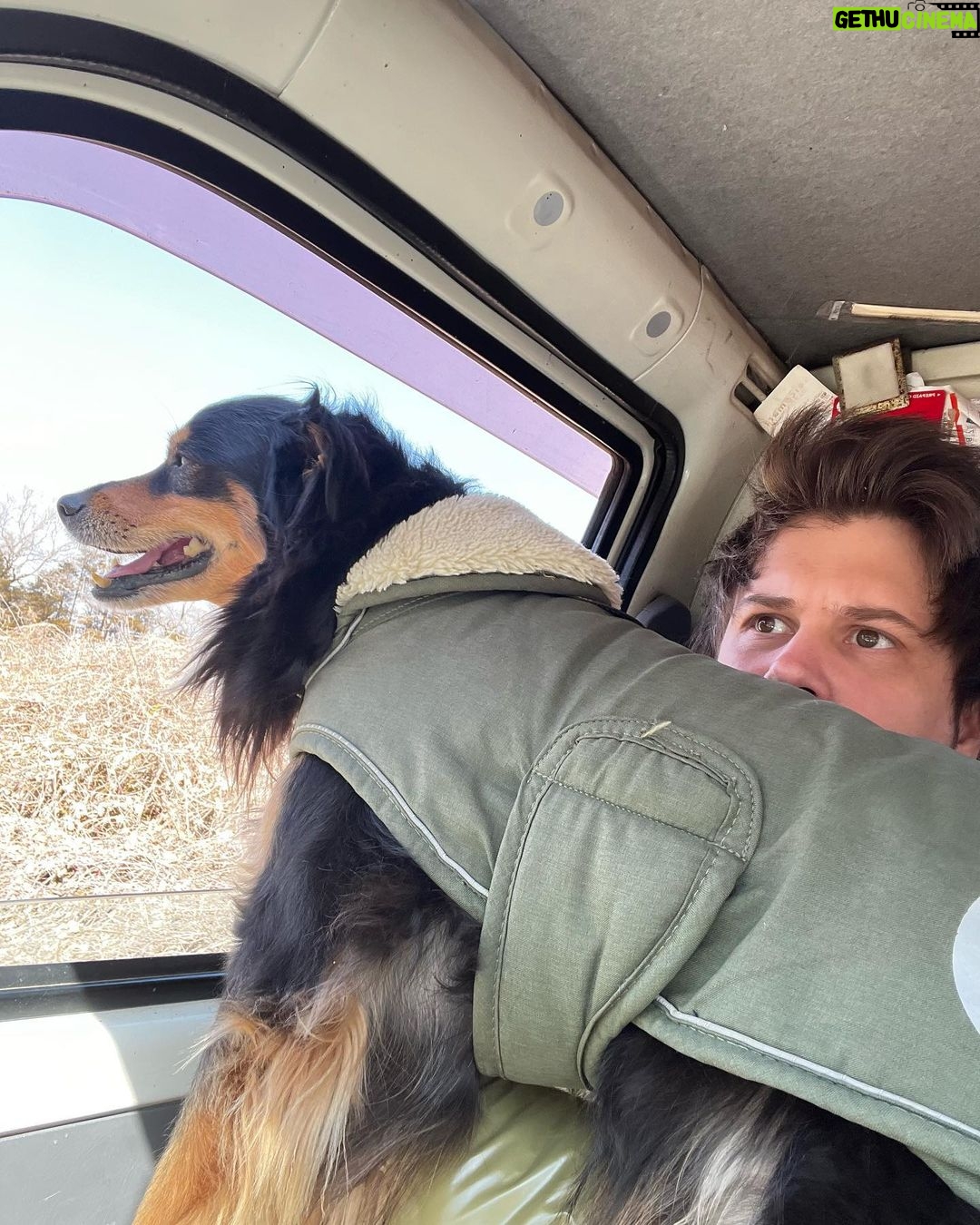 Rubén Doblas Gundersen Instagram - Hoy he hecho autostop en un pueblo alejado de la mano de dios en Japon y me he montado con el perro mas majo del mundo