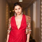 Rubina Dilaik Instagram - Ruby Red or Ruby in Red…. . . . Styled by @stylingbyvictor @sohail__mughal___ Outfit:- @labeltjmj Jewellery @the_jewel_gallery Assisted by @janvijain123