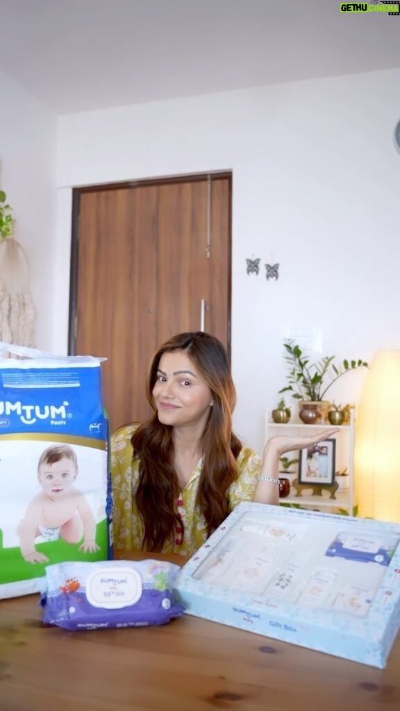 Rubina Dilaik Instagram - 100% #RubinaApproved grooming essentials from my favourite baby care brand @bumtumbabycare These 99% water wipes, diapers and toiletries are exactly what you need to get your mom game on point & to keep your baby fresh all day long, shop now on Amazon and Flipkart and get heavy discounts on these essentials. #BumtumBabyCare #BackToBachpan #babyskincare #BabyGiftBox (Babydiaper, baby Grooming Essentials, diapers, best baby care, baby grooming essentials) Campaign - @miletalent