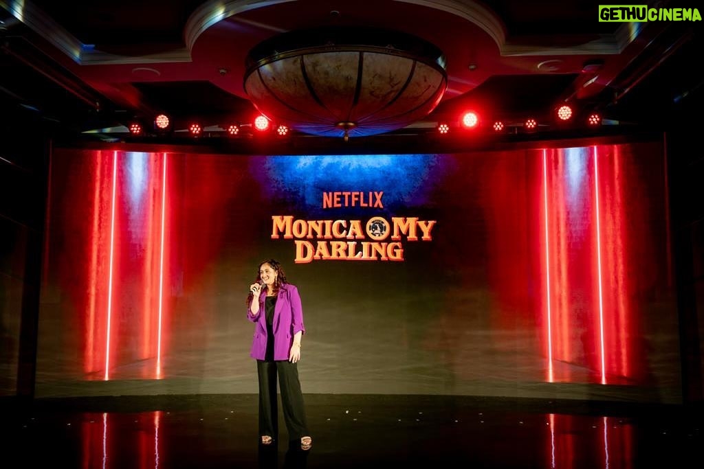 Ruchikaa Kapoor Instagram - Tudum 💫 ❤️ Representing @netflix_in at the trailer launch of #MonicaOMyDarling Yesterday! #netflix #netflixmovies #tudum Mystery unravels on the 11th of Nov, only on Netflix!
