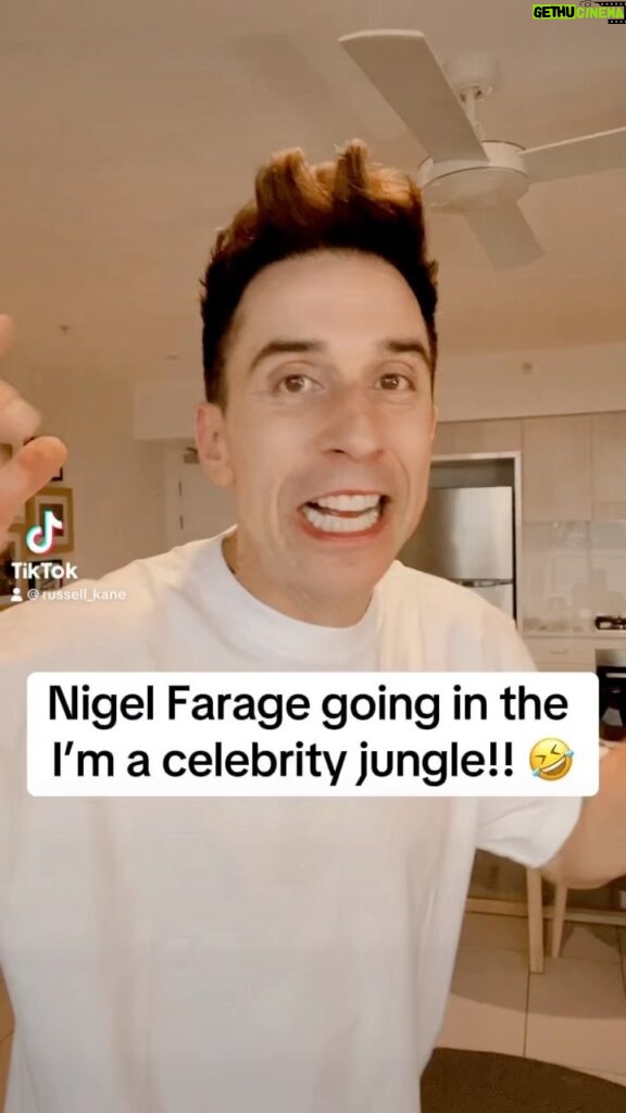 Russell Kane Instagram - Nigel Farage is going in the I’m a Celebrity jungle!! 🤣 #imac #imaceleb #imacelebrity Queensland, Australia