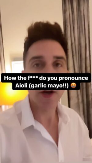 Russell Kane Instagram - How the f*** do you pronounce Aioli (garlic mayo!!) 🤬