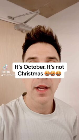 Russell Kane Instagram - Quick reminder – it’s October – it’s not Christmas! !! 🙄🤬🤬￼