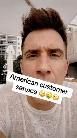 Russell Kane Instagram - American customer Service… who else gets nervous when an American is being nice to them? – it’s probably gonna cost ya 🙄🤑🤑😳￼