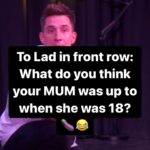 Russell Kane Instagram - To Lad in front row: What do you think your MUM was up to when she was 18? 🍆😂 Filmed at a tiny preview somewhere in England