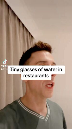 Russell Kane Instagram - Why – why are the glasses in restaurants so tiny when you ask for water? 🙄🤬￼