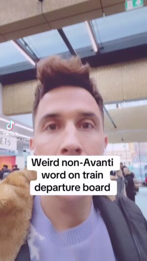 Russell Kane Instagram - Weird non-Avanti word on train  departure board 🤔