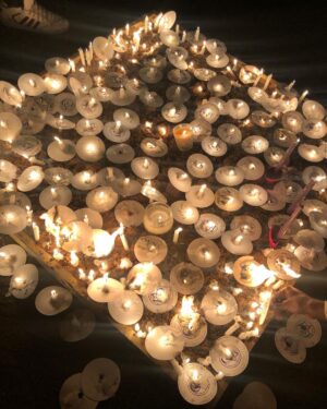 Russell T Davies Instagram - An amazing vigil tonight, to mark the end of Manchester Pride. A beautiful night. Honoured to stand for @georgehousetrust and to remember those we have lost to AIDS, and all those fallen in the many battles we face. And the battles to come 🌈♥️