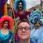 Russell T Davies Instagram - Happy Manchester Pride! 🌈 Walking on behalf of @georgehousetrust ♥️ #pride #manchesterpride