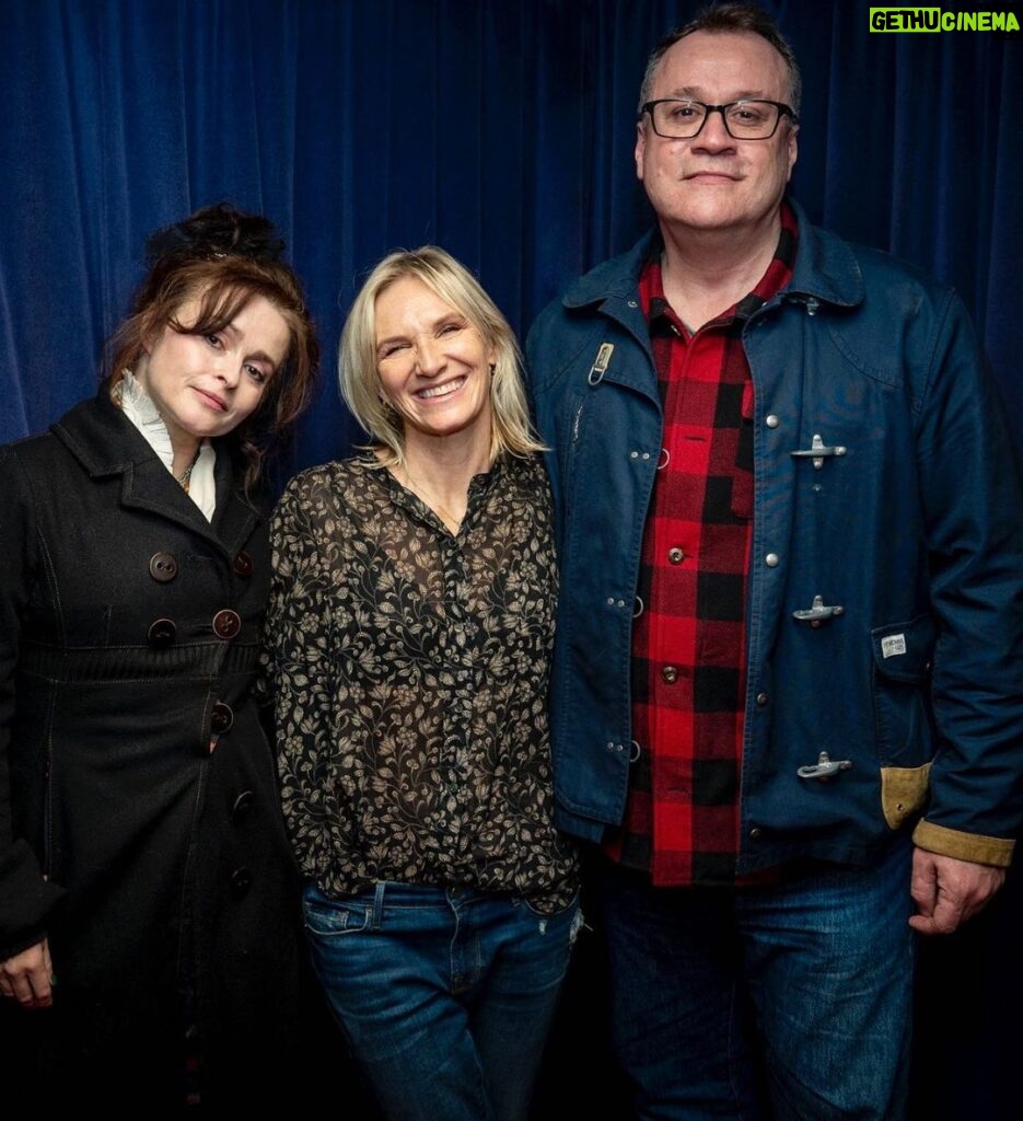 Russell T Davies Instagram - TONIGHT! Helena Bonham Carter and me, co-hosting the Jo Whiley Show on Radio 2! Much hooting. Nolly. Gossip. Insights. Much fun. Jo is such a wonderful person to know, I’m very lucky! ♥️ Nolly on @itv on December 27, 28 & 29 @bbcradio2 BBC