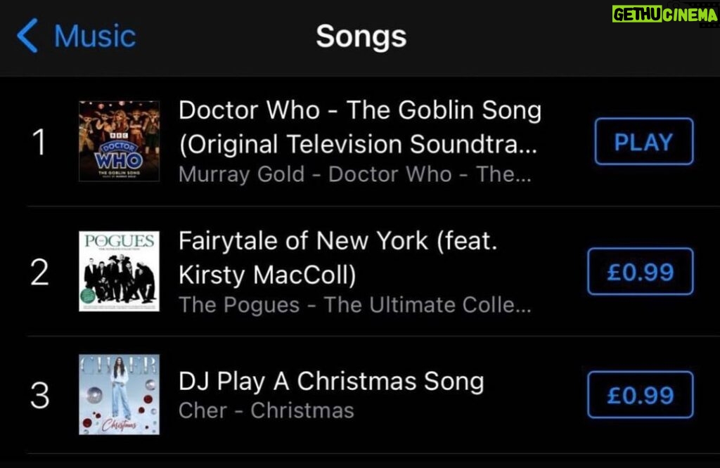 Russell T Davies Instagram - Number One on the iTunes chart! 😂 All proceeds to Children in Need. @bbcdoctorwho @bbciplayer @bbccin Janis Goblin sung by @christinartnd BBC One