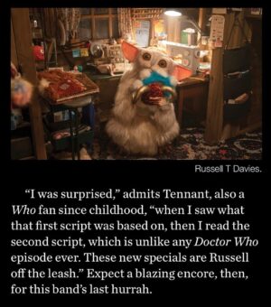 Russell T Davies Instagram - My true self revealed. Meep meep. 🐰 @bbcdoctorwho @empiremagazine @boydhilton