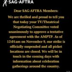 Rutina Wesley Instagram - 🙏🏿🙏🏿🙏🏿Repost from @sagaftra • THE #SagAftraStrike IS OVER. Dear #SagAftraMembers: We are thrilled and proud to tell you that today your TV/Theatrical Negotiating Committee voted unanimously to approve a tentative agreement with the AMPTP. As of 12:01am PT on November 9, our strike is officially suspended and all picket locations are closed. We will be in touch in the coming days with information about celebration gatherings around the country. In a contract valued at over one billion dollars, we have achieved a deal of extraordinary scope that includes "above-pattern" minimum compensation increases, unprecedented provisions for consent and compensation that will protect members from the threat of AI, and for the first time establishes a streaming participation bonus. Our Pension & Health caps have been substantially raised, which will bring much needed value to our plans. In addition, the deal includes numerous improvements for multiple categories including outsize compensation increases for background performers, and critical contract provisions protecting diverse communities. We have arrived at a contract that will enable SAG-AFTRA members from every category to build sustainable careers. Many thousands of performers now and into the future will benefit from this work. Full details of the agreement will not be provided until the tentative agreement is reviewed by the SAG-AFTRA National Board. We also thank our union siblings -- the workers that power this industry -- for the sacrifices they have made while supporting our strike and that of the Writers Guild of America. We stand together in solidarity and will be there for you when you need us. Thank you all for your dedication, your commitment and your solidarity throughout this strike. It is because of YOU that these improvements became possible. In solidarity and gratitude, Your TV/Theatrical Negotiating Committee