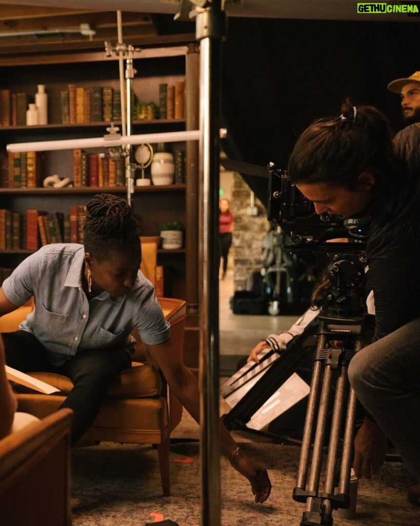 Rutina Wesley Instagram - So lovely to get to work with @dp_haley. This is me on set as per usual. Always asking questions, always learning, inquiring lol. It keeps me on my toes, keeps me sharp, all the while working on my craft that encompasses so many things. I grow on every set I’m on, and I think that’s what I love about it the most, the growth….Thank you Haley for being kind and generous enough to serve my quest for knowledge. Your eye is incredible. More details on this little thing we did later! 💜 📸 @jarrodanthonee