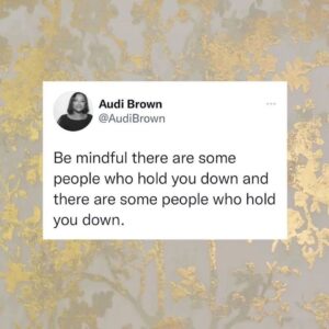 Rutina Wesley Instagram - A word or two….from @audilbrown SWIPE 👉🏿 Stop awaking women’s love if you are not capable of loving them- Audi. Wherever you are, there you will be. Patience is key, for one day you will be free….to be. #YourTruthShallSetYouFree #LiveInItNotAroundIt 💜🙏🏿