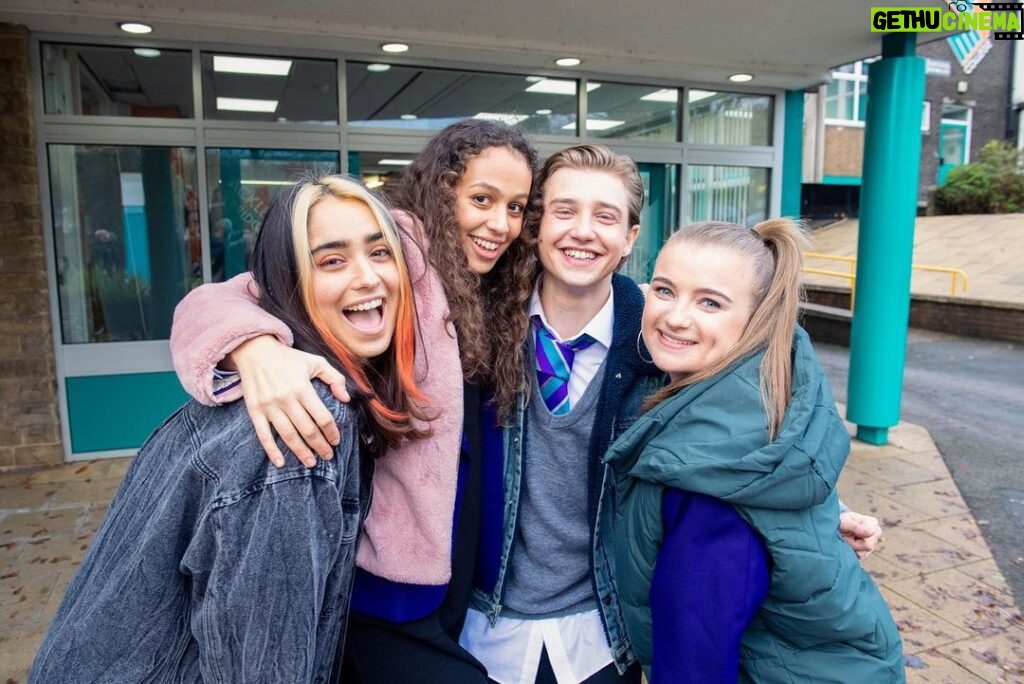 Ryan Dean Instagram - Some shots from Ackley Bridge S5!! What’s y’all favourite episode? Last TWO episodes tonight! 🔥 Don’t miss it 👀 #ackleybridge #ryandean