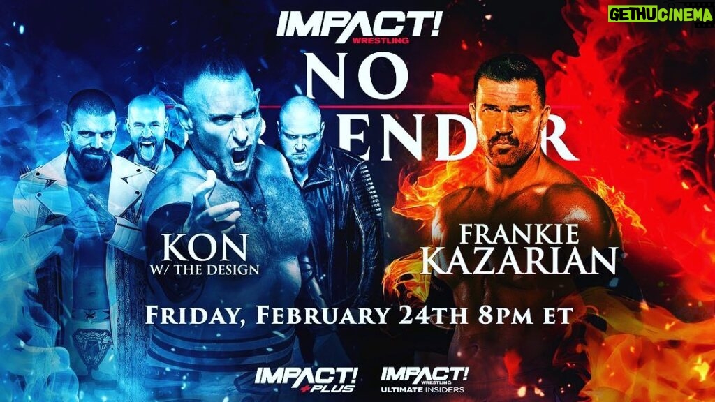 Ryan Parmeter Instagram - It’s all part of the design! @codydeaner @alan_v_angels @officialcallihan #konsequences #design #family #impact #impactwrestling #cleanse Posted @withregram • @impactwrestling BREAKING: The Design's Kon will face Frankie Kazarian at #NoSurrender on February 24 from Sam's Town in Las Vegas! Get tickets at the link in our bio!