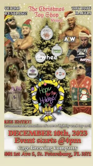 Ryan Parmeter Instagram - #hopefortheholidays 🤘🏻💀🤘🏻
@impactwrestling @aew #holidaycheer #giving #donating #childrentoys #fun #drinks #food #stpetersburgflorida #stpetersburg #florida