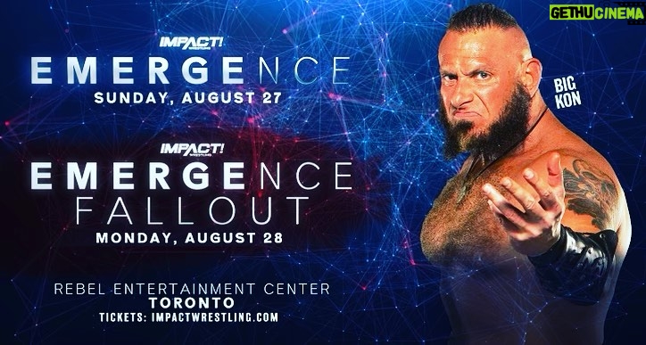 Ryan Parmeter Instagram - See your ass in Toronto. -The Design #Emergence #EmergenceFallout August 27th & 28th 🎟 IMPACTWRESTLING.com