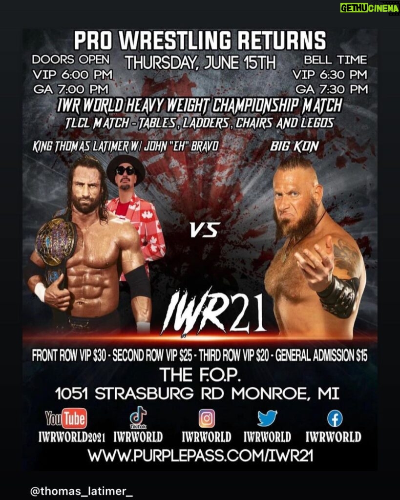 Ryan Parmeter Instagram - You were my brother,best friend and my best man. Now we’re settling shit in the ring once and for all. This one is #personal. And we settle the score @iwrworld #21 #ascension -who will rise? 🤘🏻💀🤘🏻 #brothers #michigan #battle #weapons #monroe #familytime #familylife #familyfirst #conspiracy #hell #tables #ladders #chairs #leggos 🔥🔥Get your tickets🔥🔥 https://www.purplepass.com/#254133/Insane_Wrestling_Revolution-Insane_Wrestling_Revolution's_IWR_21-Ascension-Robert_A_Hutchinson_FOP_Lodge-June-15-2023.html Monroe, Michigan