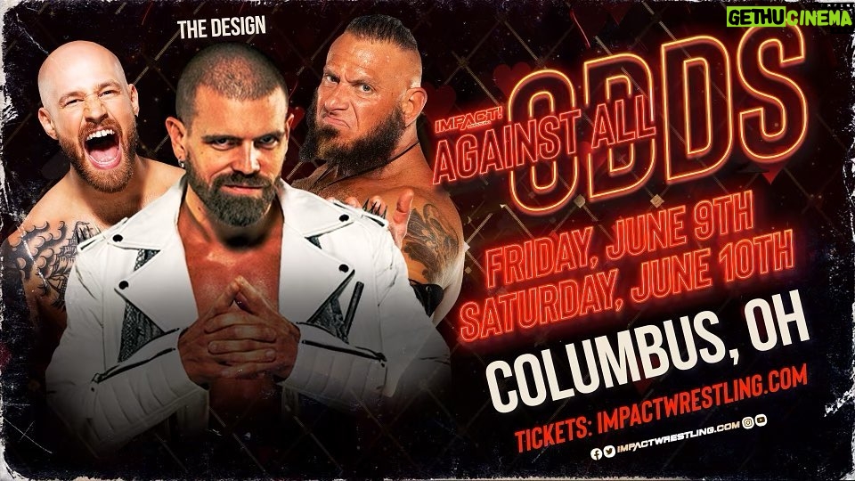 Ryan Parmeter Instagram - There will be #Konsequences coming to COLUMBUS, OH on June 9th & 10t 🔥Get your 🎟️ 🔥 ⬇️ https://www.eventbrite.com/e/impact-wrestling-presents-against-all-odds-tickets-603028583727 @IMPACTWrestling #AgainstAllOdds #columbus #ohio #dazn #axs #fitetv #design #brotherhood #tickets #fight