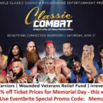 Ryan Parmeter Instagram – 50% off ticket prices, Memorial Day only!
Use code: MemorialDay

Come out and support your veterans at Seminole Classic Casino Saturday June 17th. 

This event is extremely exclusive and there are only a limited amount of tickets available. 

Meet your favorite superstars from the past and present while supporting the men and women who defend our country. 

@connectedwarriors 
@semclassiccasino 

https://www.eventbrite.com/e/classic-combat-wrestling-at-hollywood-hall-tickets-633374519237

🔥LINK IN BIO🔥