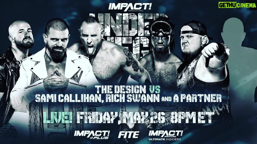 Ryan Parmeter Instagram - Sami Callihan has recruited Rich Swann as his first partner against The Design at #UnderSiege on May 26 LIVE on IMPACT Plus from London, ON! Get tickets from the link in our bio!