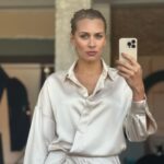Sára Milfajtová Instagram - Shooting for @eucerin_cz @mariannemagazine 🙏blessed like a goddess ♥️ Dress @pinkoofficial @pinko_prague MUAH @jana_lhotova_darmovzalova