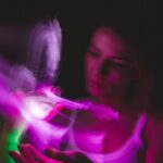 Sé Marie Instagram - alien light bath with @thoseinmotion