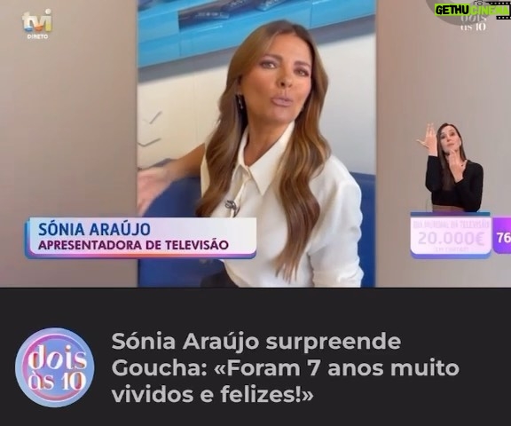 Sónia Araújo Instagram - Hoje, dia Mundial da Televisão estive presente em dose dupla 😉Beijinhos Manel, Cristina e Cláudio Uma sorte comemorar este dia em directo e a fazer o que gosto! Parabéns a todos os profissionais da comunicação 📺