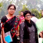 Saayoni Ghosh Instagram – With Trinamool Mahila Congress leadership at Dharna Manch!