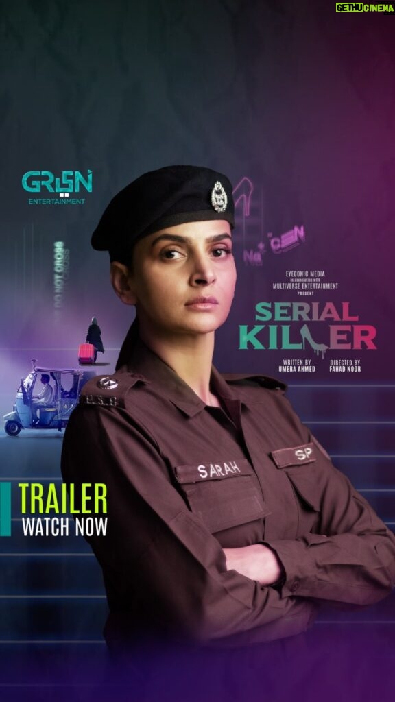 Saba Qamar Zaman Instagram - Welcome to the world of "Serial Killer" which is cloaked under the dark shadows of a murder mystery. The real life incident in which the lifeless body of young model sets the stage for a string of murders. Join Saba Qamar as SP Sarah in unveiling personal and professional secrets. Brace yourselves for the mystery, intrigue and the relentless pursuit of truth @greenentertainment.official presents new drama serial "Serial Killer" every Wednesday and Thursday at 9 PM Starting From 27 December. Writer: @umera_ahmedofficial Director: @ifahdbinnur Producer: @misbah116 @sabaqamarzaman @daniyalraheal @faizagillani @aamnamalickmalakeh @sabeena_farooq @fadzhashmi @ahmedrandhaawa @shahfahadbm_official @sarmedaftabjadraan #GreenTV #SerialKiller #SabaQamar #DaniyalRaheal #FaizaGillani