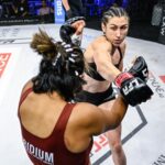 Sabina Mazo Instagram - #LFA164 Results: @SabinaMazo def. Sandra Lavado via Unanimous Decision (49-46, 50-45, 49-46) to become the #andNEW LFA Women's Flyweight World Champion. 🏆 #LFA164 | #ElPaso, #Texas | @UFCFightPass Southwest University Park
