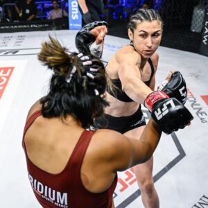 Sabina Mazo Instagram - #LFA164 Results: @SabinaMazo def. Sandra Lavado via Unanimous Decision (49-46, 50-45, 49-46) to become the #andNEW LFA Women's Flyweight World Champion. 🏆

#LFA164 | #ElPaso, #Texas | @UFCFightPass
