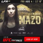 Sabina Mazo Instagram - Double-Tap the screen if you're with @SabinaMazo to win the @LFAfighting Women's Flyweight Title in the Main Event of #LFA164! 🇨🇴 #TeamMazo El Paso, Texas