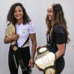 Sabina Mazo Instagram - Friendly reminder that we’re two for two on @lfafighting title fights this year 😏 @jacqueline.cavalcanti won the bantamweight championship belt back in April, and @sabinamazo brought the flyweight belt home for a SECOND time last Friday. Safe to say Sabina owns that division. These girls are developing as more well-rounded fighters every single day, and we can’t wait to see what is possible for both of them. Jacqueline will be making her first @ufc appearance soon… Stay tuned. 📸: @emilsmarie ______________________________ Lembrete amigável de que somos dois a dois nas lutas pelo título do @lfafighting esse ano. @jacqueline.cavalcanti conquistou o cinturão dos pesos-galos em abril, e @sabinamazo levou o cinturão dos pesos-moscas para casa pela SEGUNDA vez na última sexta-feira. Essas meninas estão se desenvolvendo como lutadoras mais completas a cada dia, e mal podemos esperar para ver o que é possível para ambas. Jacqueline irá fazer sua primeira aparição no @ufc em breve… Fique ligado. ‌ ‌ ‌ #BlackHouseMMA #LFAChampion #fightlikeagirl #flyweightchampion #bantamweightchampion #femalefighter #victory #titlefight #mmachampion #ufcfighter #combatsports #mixedmartialarts Black House MMA