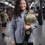 Sabina Mazo Instagram - Friendly reminder that we’re two for two on @lfafighting title fights this year 😏 @jacqueline.cavalcanti won the bantamweight championship belt back in April, and @sabinamazo brought the flyweight belt home for a SECOND time last Friday. Safe to say Sabina owns that division. These girls are developing as more well-rounded fighters every single day, and we can’t wait to see what is possible for both of them. Jacqueline will be making her first @ufc appearance soon… Stay tuned. 📸: @emilsmarie ______________________________ Lembrete amigável de que somos dois a dois nas lutas pelo título do @lfafighting esse ano. @jacqueline.cavalcanti conquistou o cinturão dos pesos-galos em abril, e @sabinamazo levou o cinturão dos pesos-moscas para casa pela SEGUNDA vez na última sexta-feira. Essas meninas estão se desenvolvendo como lutadoras mais completas a cada dia, e mal podemos esperar para ver o que é possível para ambas. Jacqueline irá fazer sua primeira aparição no @ufc em breve… Fique ligado. ‌ ‌ ‌ #BlackHouseMMA #LFAChampion #fightlikeagirl #flyweightchampion #bantamweightchampion #femalefighter #victory #titlefight #mmachampion #ufcfighter #combatsports #mixedmartialarts Black House MMA
