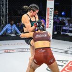 Sabina Mazo Instagram - #LFA164 Results: @SabinaMazo def. Sandra Lavado via Unanimous Decision (49-46, 50-45, 49-46) to become the #andNEW LFA Women's Flyweight World Champion. 🏆 #LFA164 | #ElPaso, #Texas | @UFCFightPass Southwest University Park
