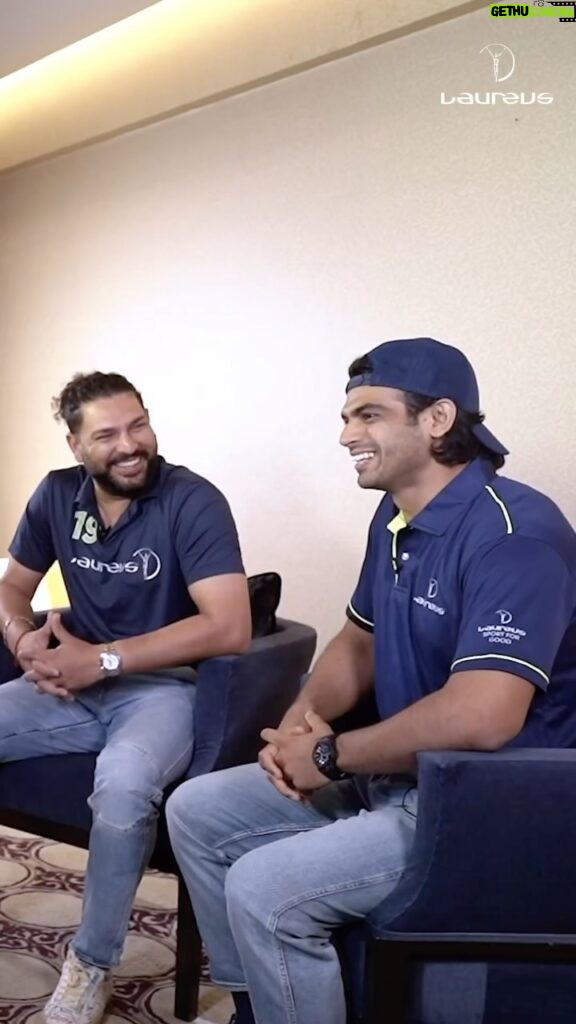 Sachin Tendulkar Instagram - Thank you, Yuvi and Neeraj, for the kind words. I have great regard for both of your contribution to sports. @laureussport